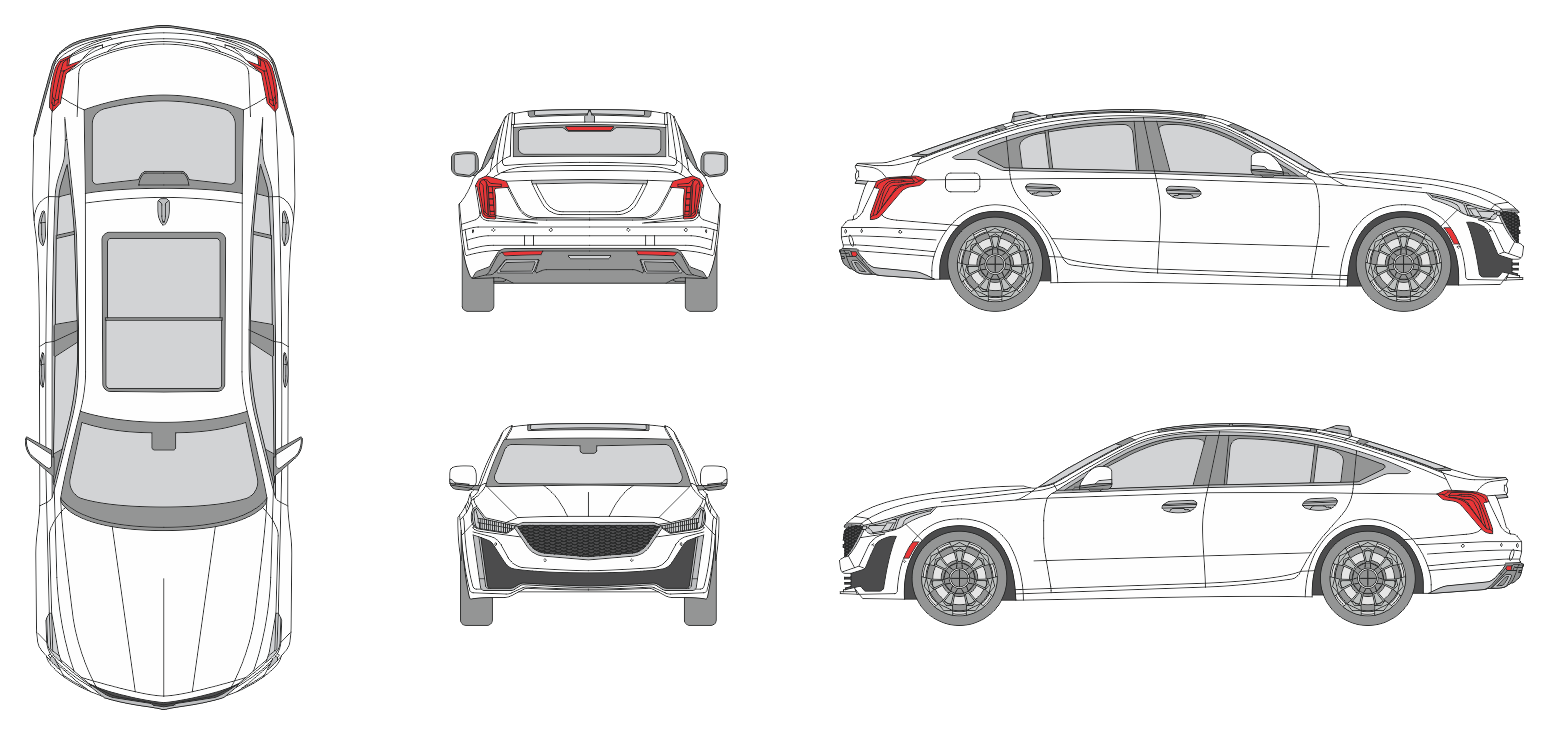 Cadillac CT5 2024 Car Template