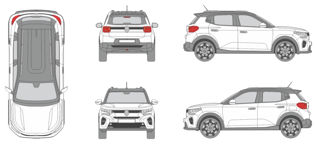 Citroen C3 Electric 2024 Car Template