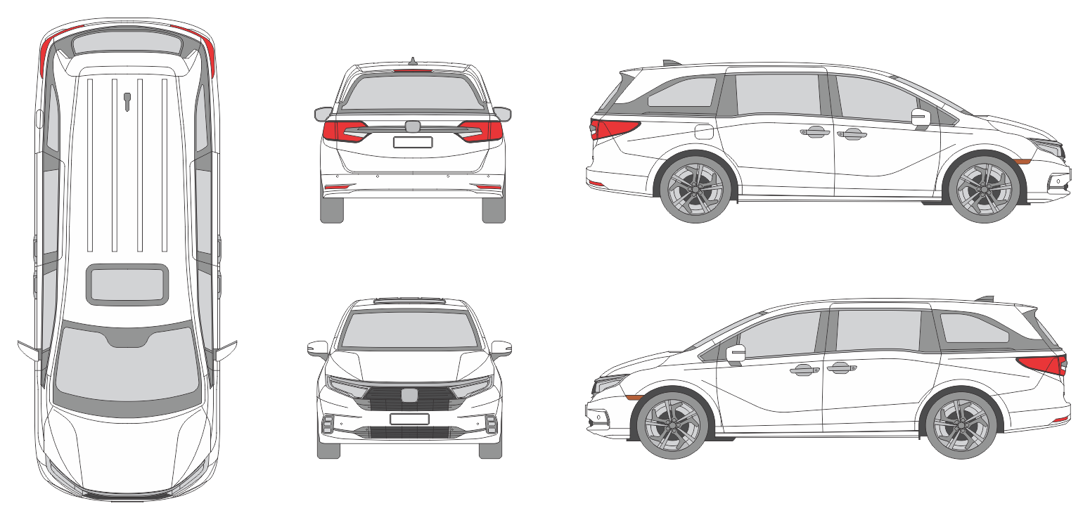 Honda Odyssey 2021 MPV Template