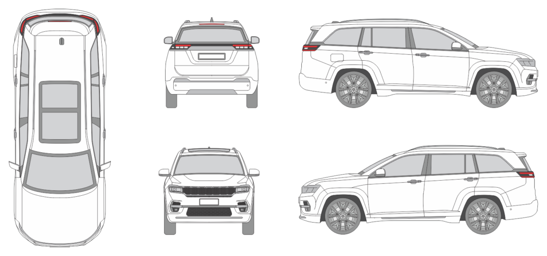 Jeep Commander 2022 SUV Template