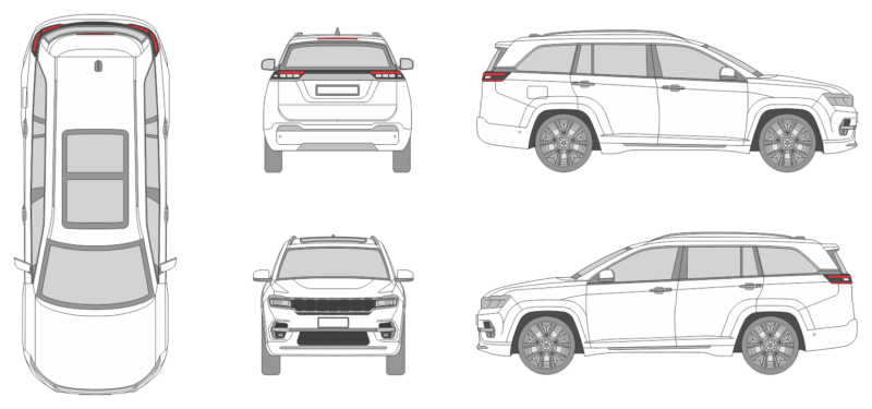 Jeep Commander 2022 SUV Template