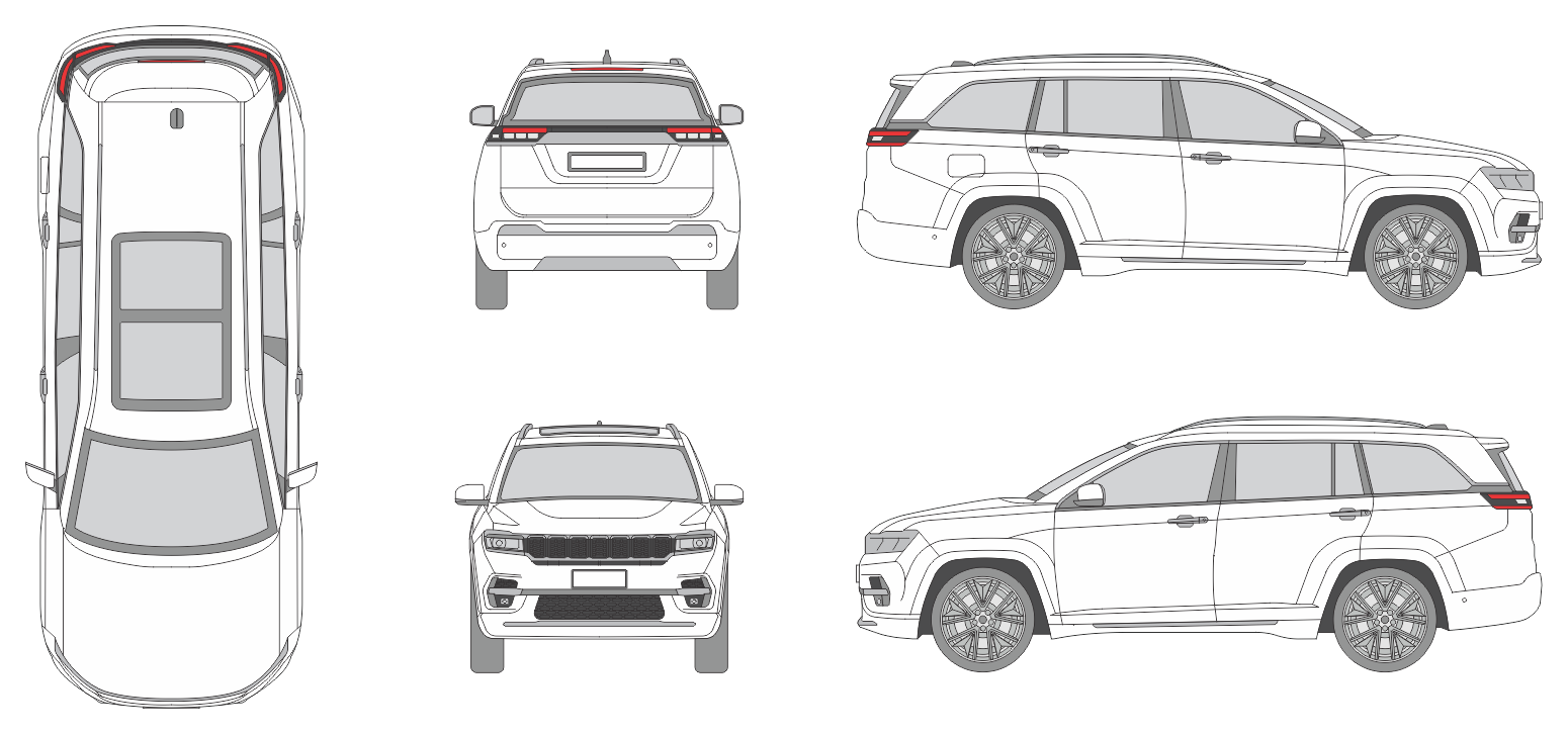 Jeep Commander 2022 SUV Template