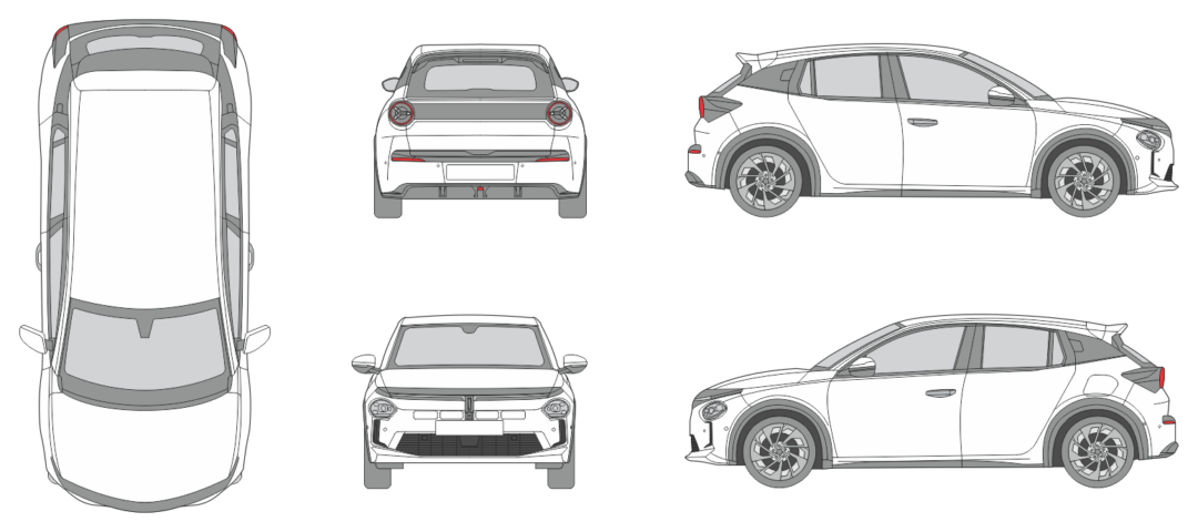 Lancia Ypsilon 2024 Car Template