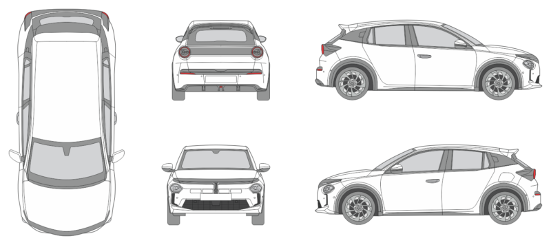 Lancia Ypsilon 2024 Car Template