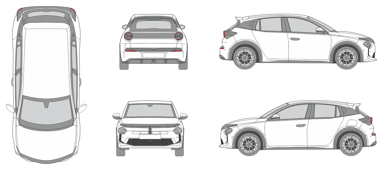 Lancia Ypsilon 2024 Car Template