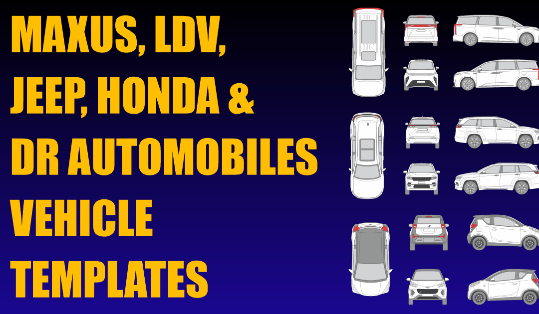 Maxus, LDV, Jeep, Honda and DR Automobiles Vehicle Templates Added