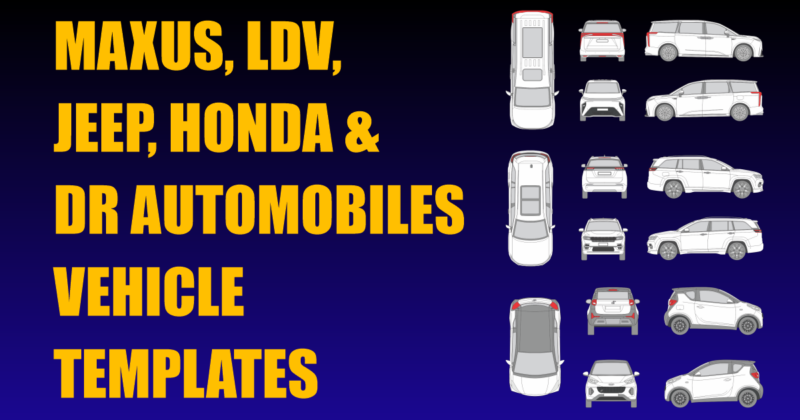 Maxus, LDV, Jeep, Honda and DR Automobiles Vehicle Templates Added