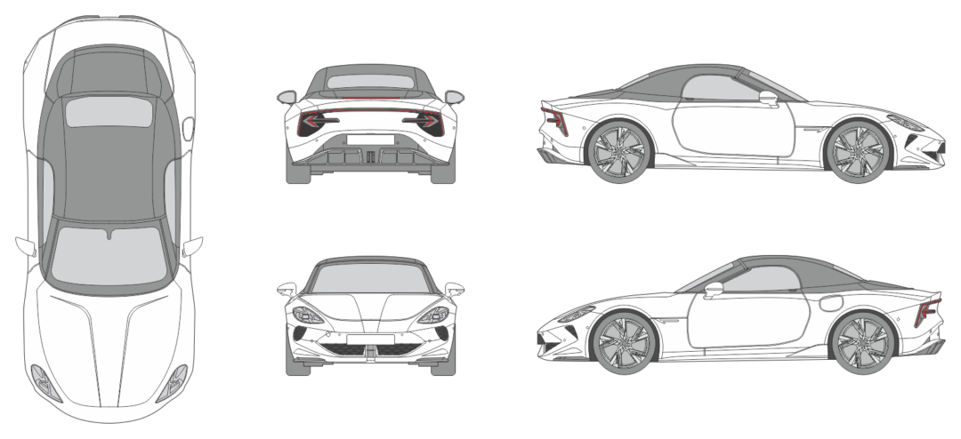 MG Cyberster 2023 Car Template