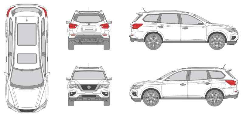 Nissan Pathfinder 2016 SUV Template