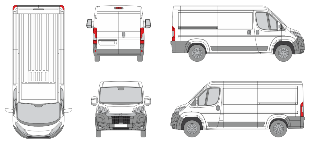 Opel Movano 2024 Short Slide Door R Van Template