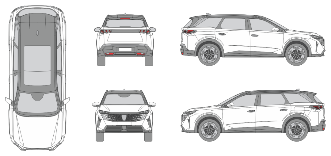 Peugeot 5008 2024 SUV Template