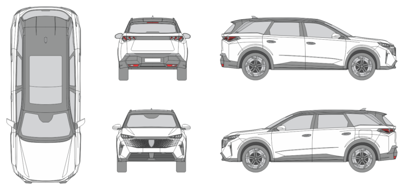 Peugeot 5008 2024 SUV Template