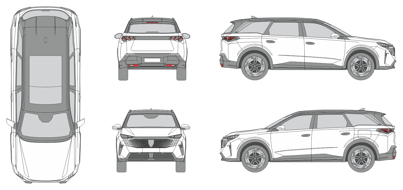 Peugeot 5008 2024 SUV Template