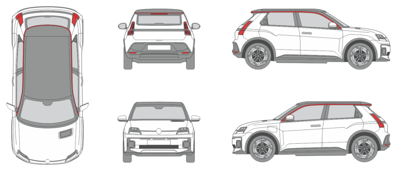 Renault 5 2024 Car Template