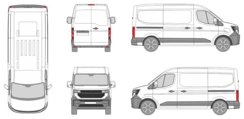 Renault Master e-Tech 2024 Standard Slide Door RL Van Template