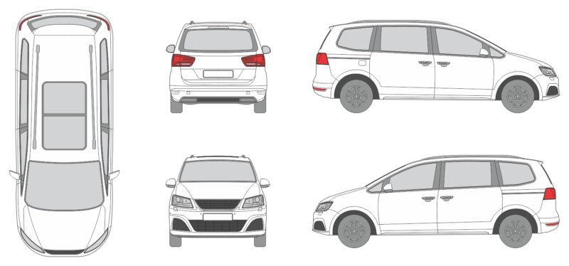 Seat Alhambra 2015 Car Template