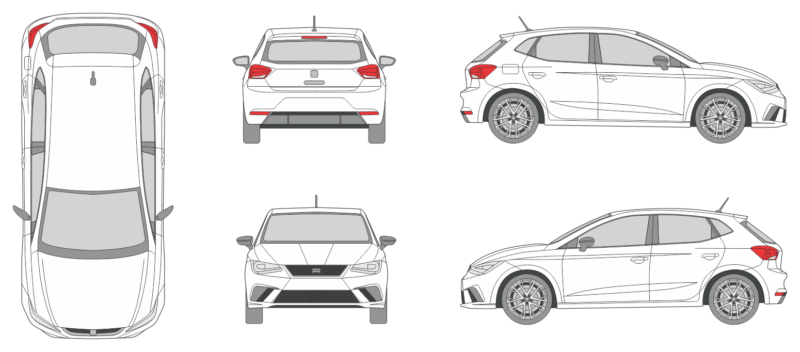 Seat Ibiza 2021 Car Template