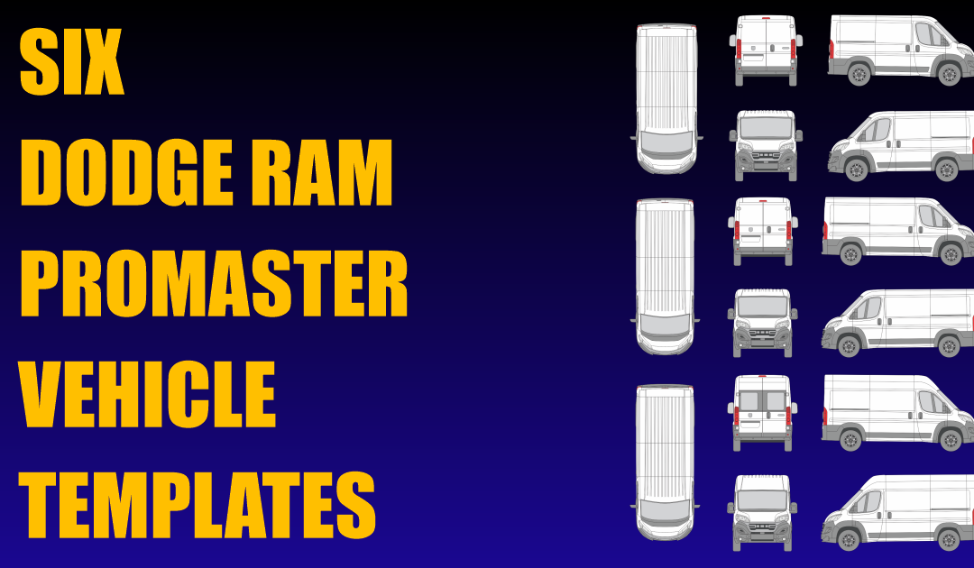 Six Dodge Ram Promaster Vehicle Templates Added