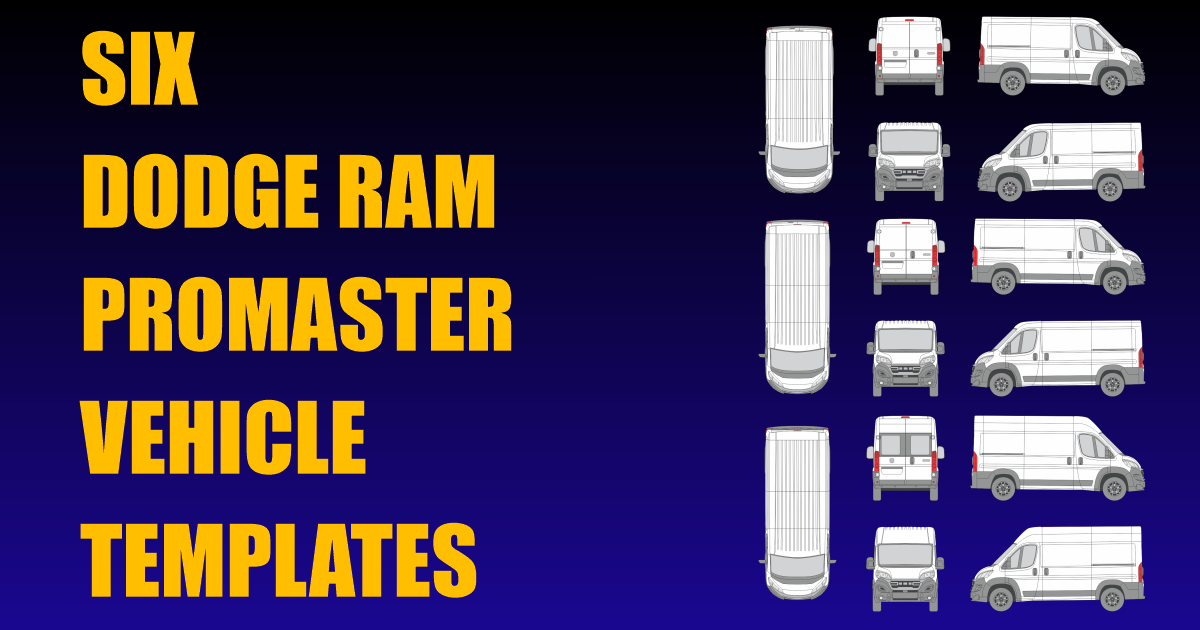 Six Dodge Ram Promaster Vehicle Templates Added