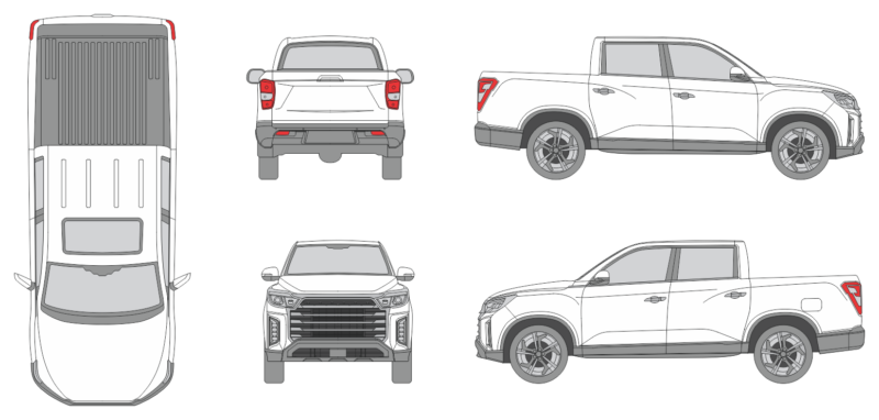 Ssangyong Musso 2023 Pickup Template