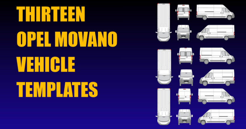 Thirteen Opel Movano Vehicle Templates Added