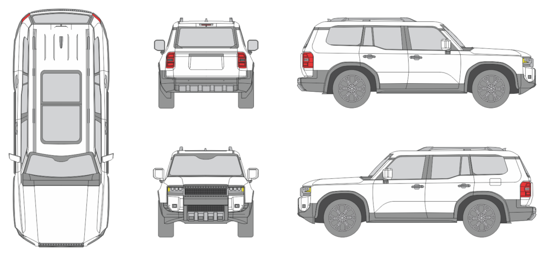 Toyota Landcruiser Prado 2024 SUV Template