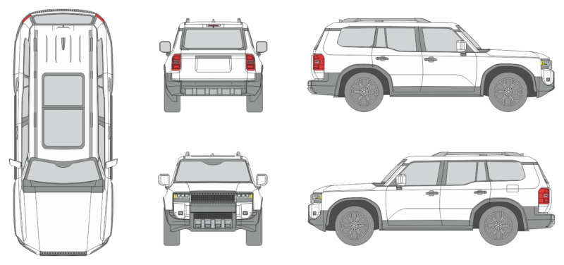 Toyota Landcruiser Prado 2024 SUV Template