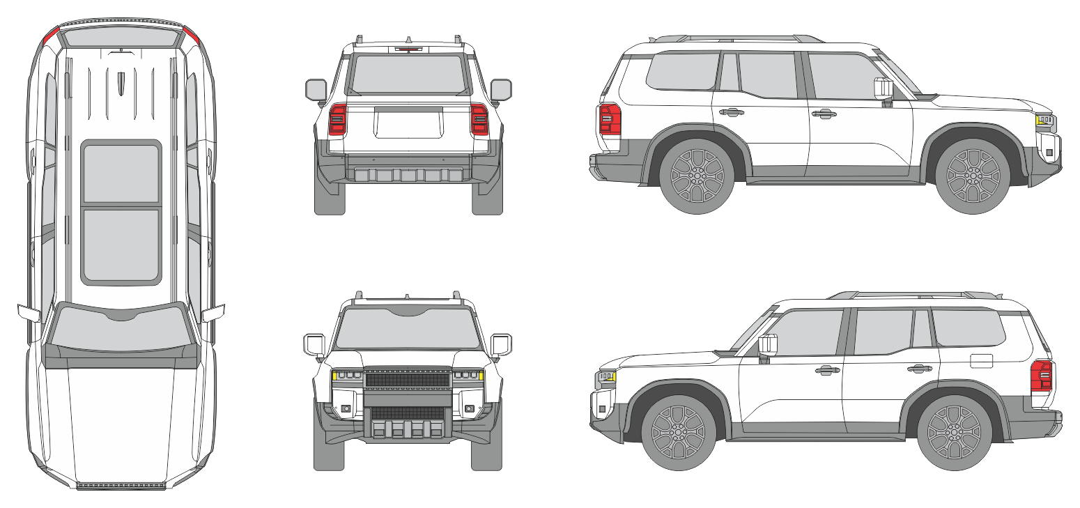 Toyota Landcruiser Prado 2024 SUV Template