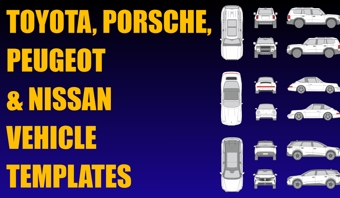 Toyota, Porsche, Peugeot and Nissan Vehicle Templates Added