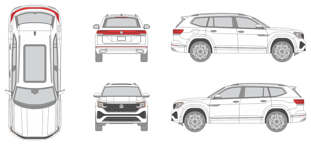 Volkswagen Atlas 2024 SUV Template