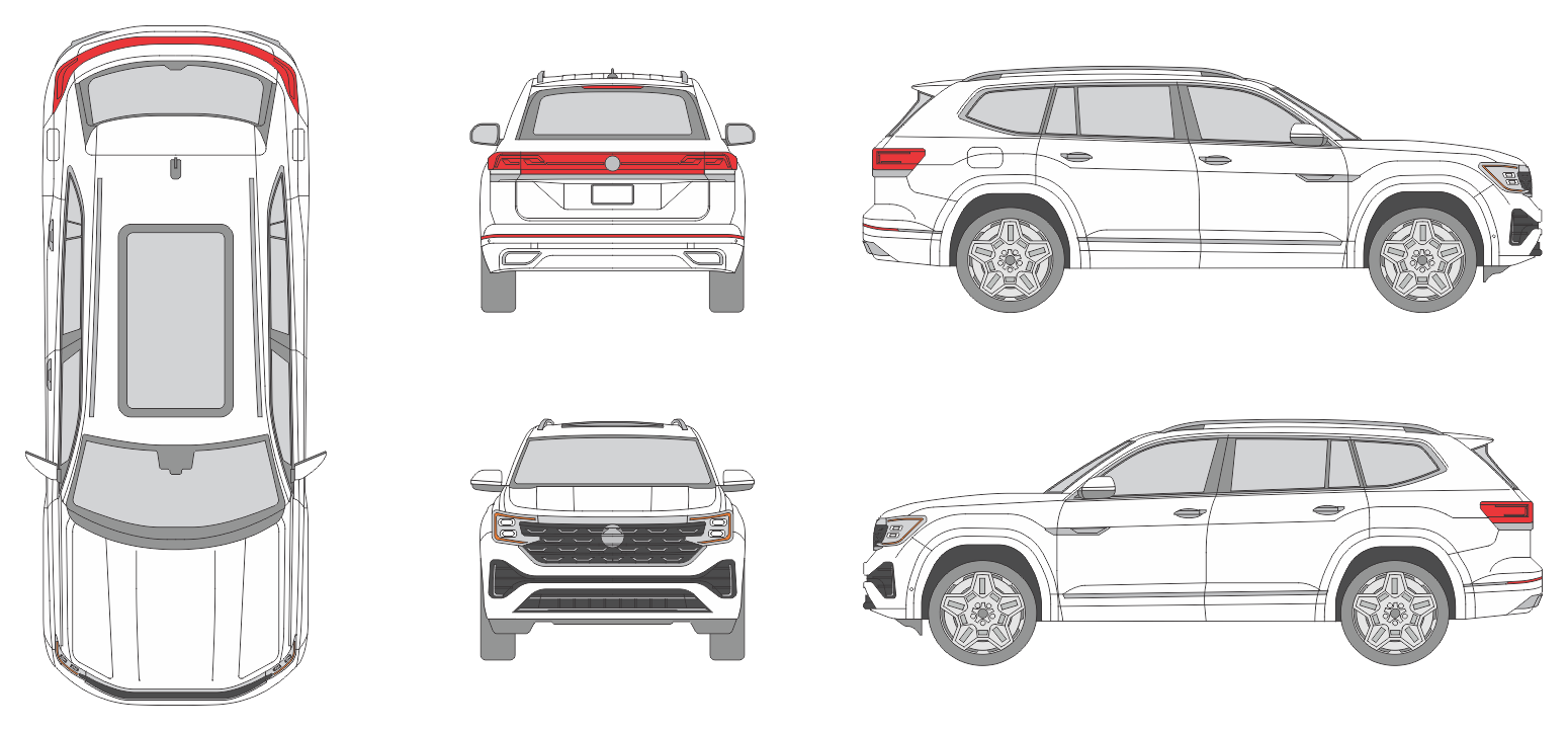 Volkswagen Atlas 2024 SUV Template