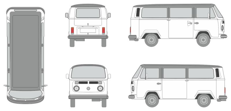 Volkswagen T 2 1972 Van Template