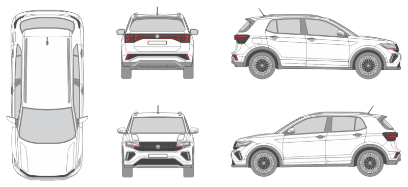 Volkswagen T-Cross 2023 SUV Template