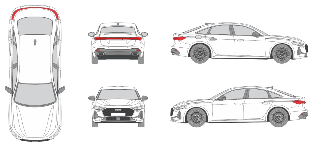 Audi A5 2024 Car Template