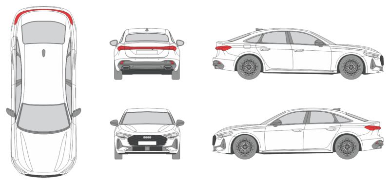 Audi A5 2024 Car Template