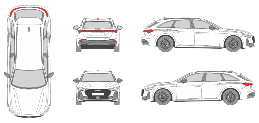 Audi A5 2024 Wagon Template