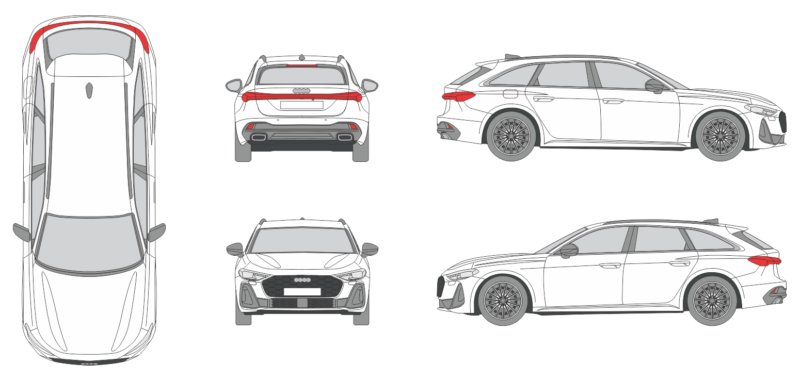 Audi A5 2024 Wagon Template