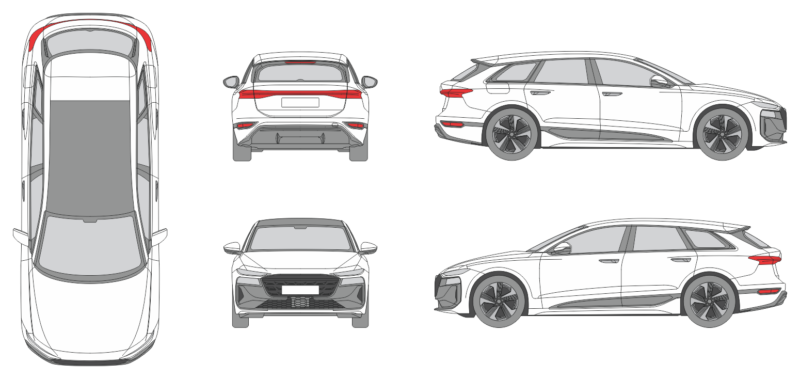 Audi A6 2024 Wagon Template