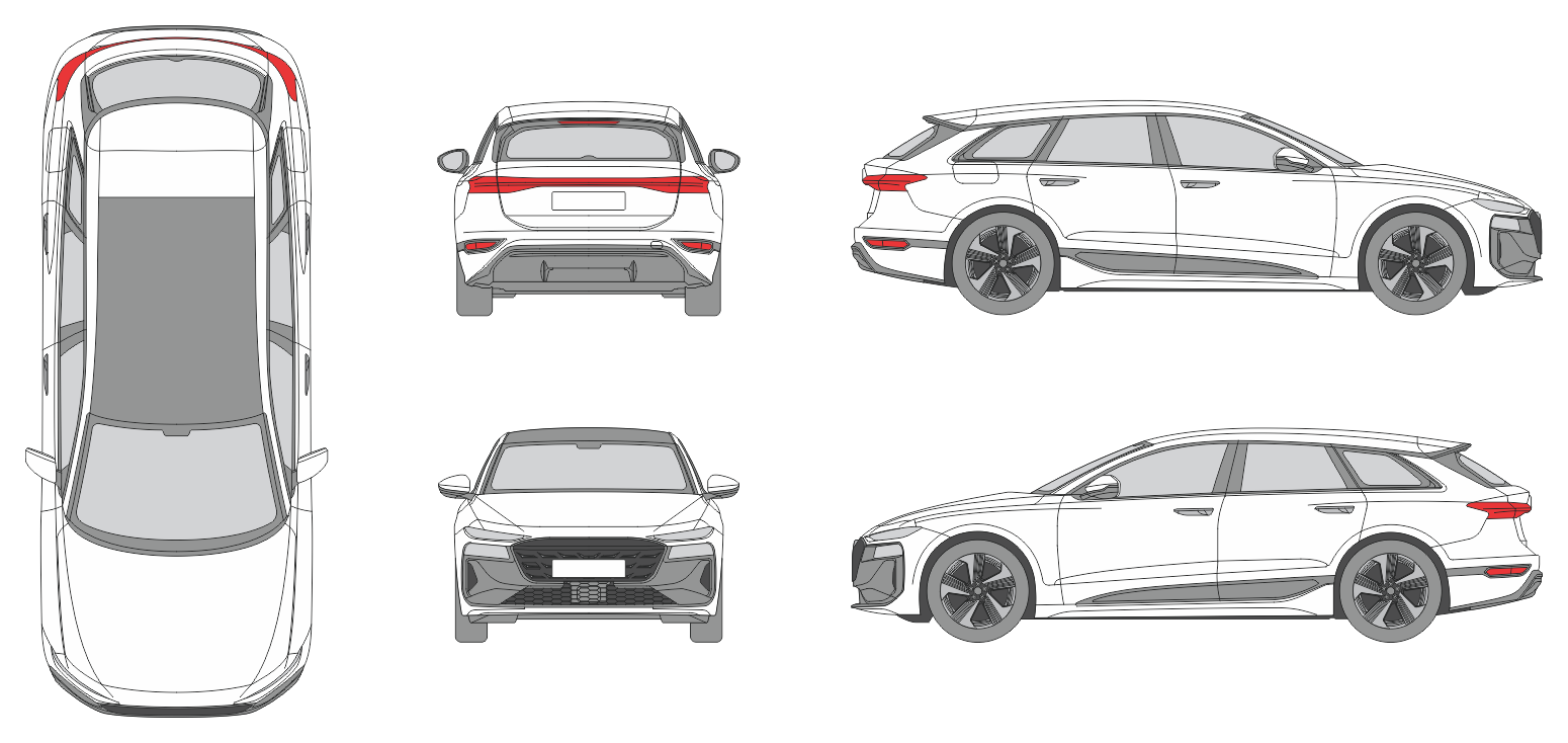 Audi A6 2024 Wagon Template