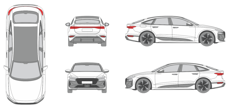 Audi A6 e-tron 2024 Car Template