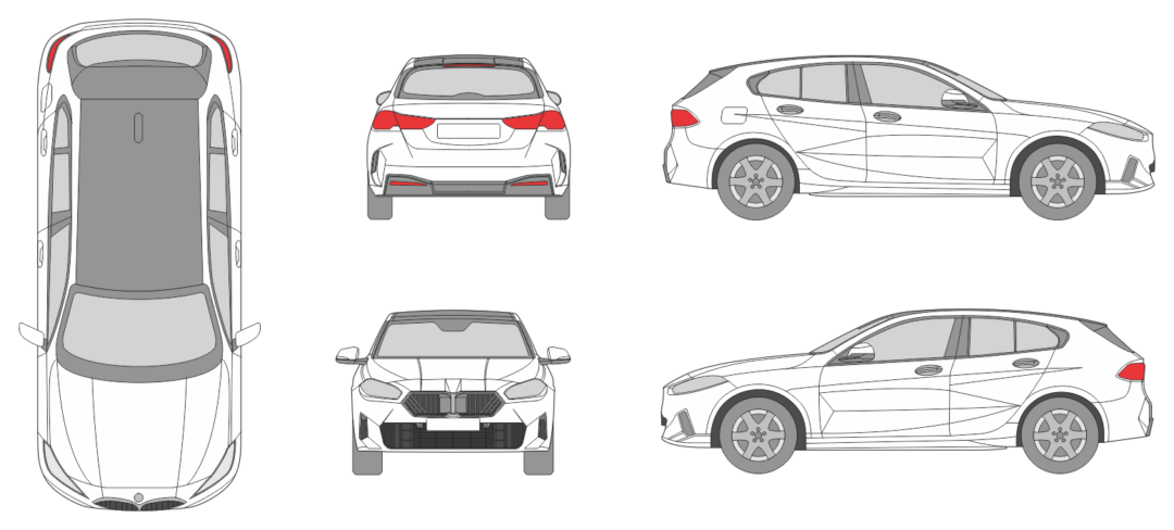 BMW 1er 2024 Car Template