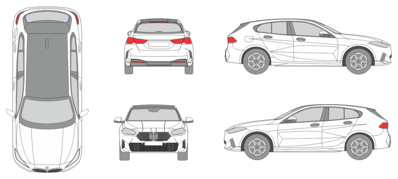 BMW 1er 2024 Car Template