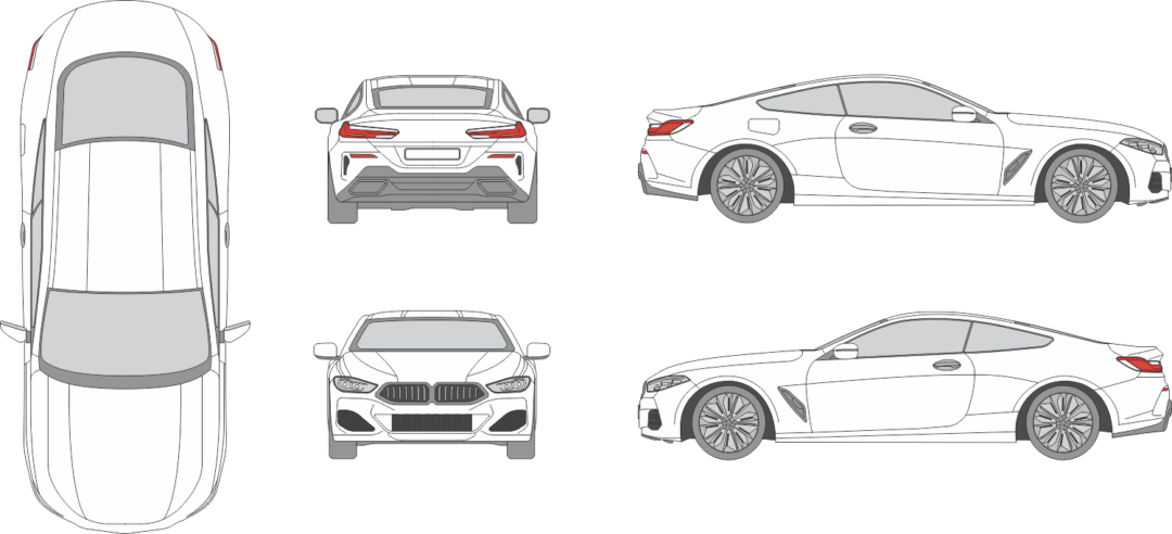 BMW 8er 2022 Car Template