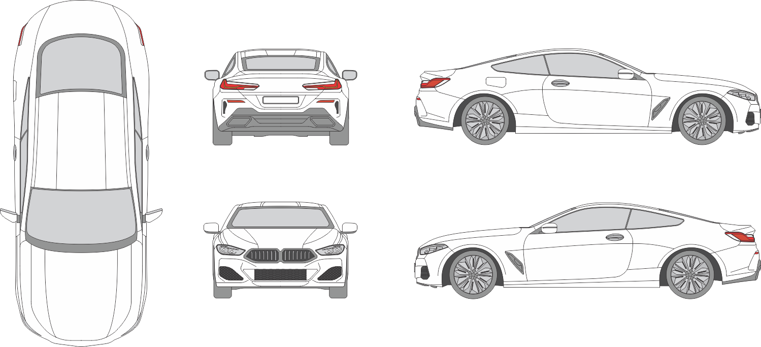 BMW 8er 2022 Car Template