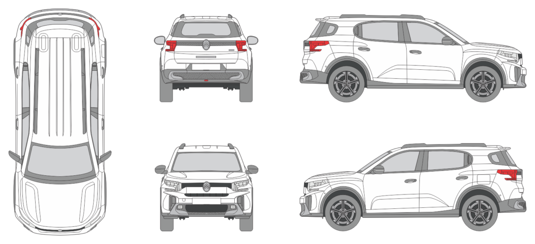 Citroen C3 Aircross 2024 SUV Template