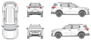 Citroen C3 Aircross 2024 SUV Template