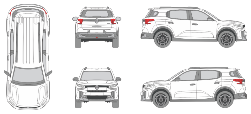 Citroen C3 Aircross 2024 SUV Template