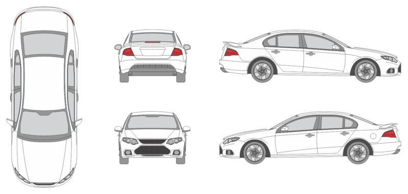 Ford Falcon 2008 Car Template