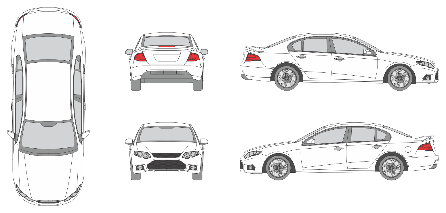 Ford Falcon 2008 Car Template