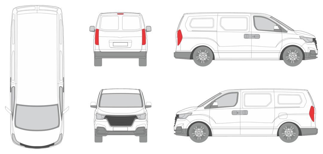 Hyundai iLoad 2018 Standard Slide Door RL Van Template